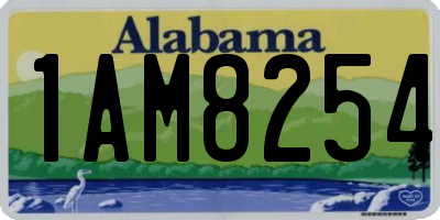 AL license plate 1AM8254