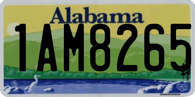 AL license plate 1AM8265