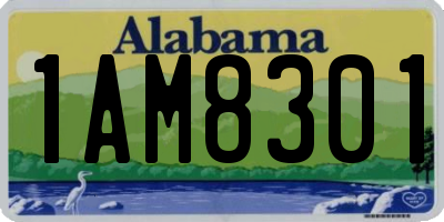 AL license plate 1AM8301