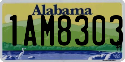 AL license plate 1AM8303