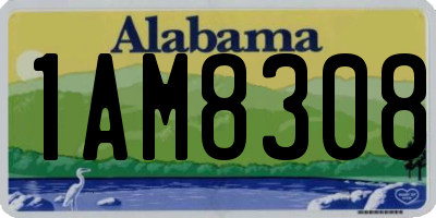 AL license plate 1AM8308