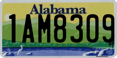 AL license plate 1AM8309