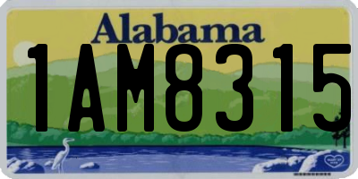 AL license plate 1AM8315