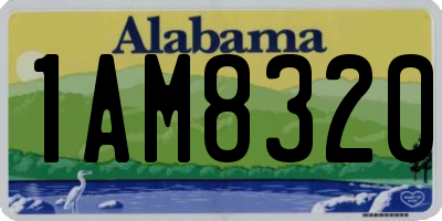 AL license plate 1AM8320