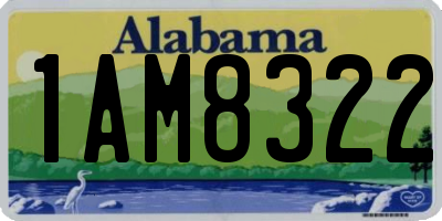 AL license plate 1AM8322