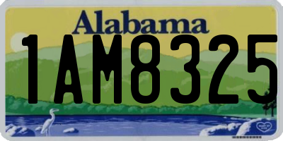 AL license plate 1AM8325