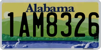 AL license plate 1AM8326