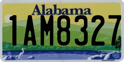 AL license plate 1AM8327