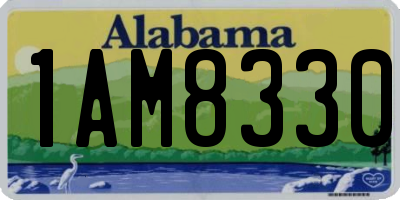 AL license plate 1AM8330