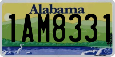 AL license plate 1AM8331