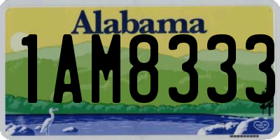 AL license plate 1AM8333