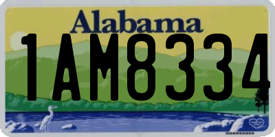 AL license plate 1AM8334