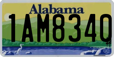 AL license plate 1AM8340