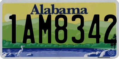 AL license plate 1AM8342
