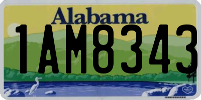 AL license plate 1AM8343