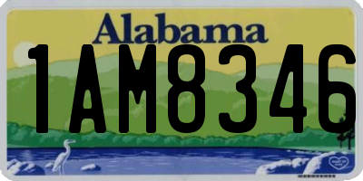 AL license plate 1AM8346