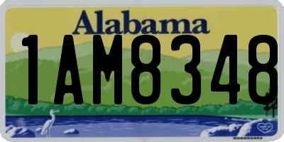 AL license plate 1AM8348