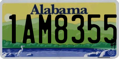 AL license plate 1AM8355
