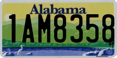 AL license plate 1AM8358