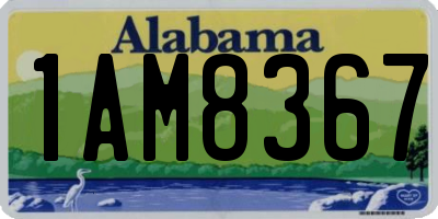 AL license plate 1AM8367