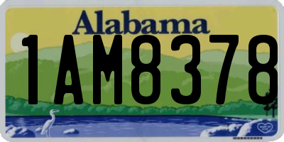 AL license plate 1AM8378