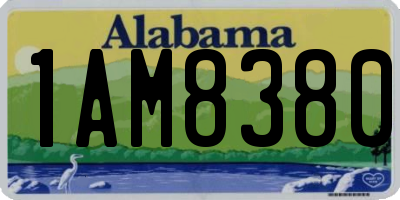 AL license plate 1AM8380