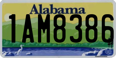 AL license plate 1AM8386
