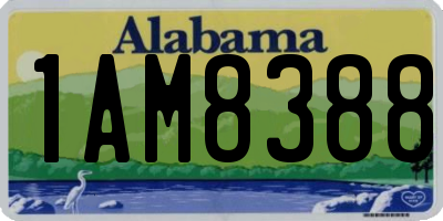 AL license plate 1AM8388