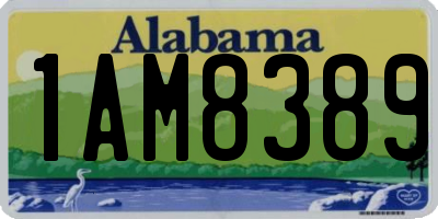 AL license plate 1AM8389