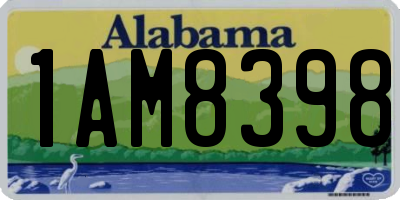 AL license plate 1AM8398