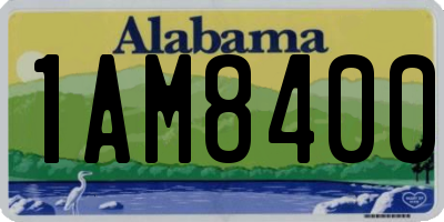 AL license plate 1AM8400