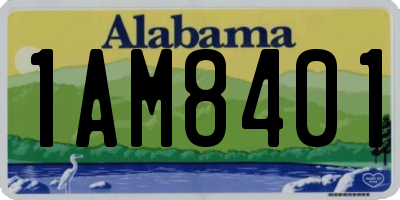AL license plate 1AM8401