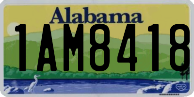 AL license plate 1AM8418
