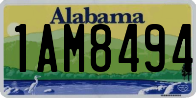 AL license plate 1AM8494
