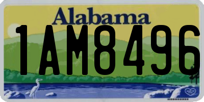 AL license plate 1AM8496
