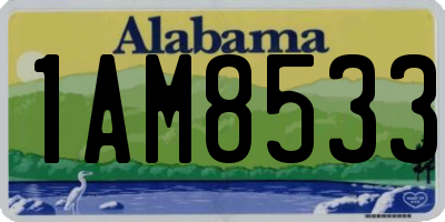 AL license plate 1AM8533