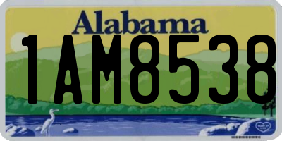 AL license plate 1AM8538