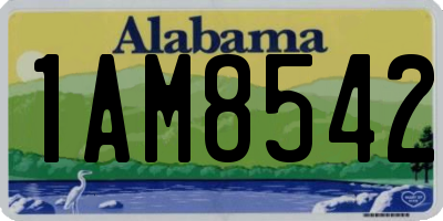 AL license plate 1AM8542