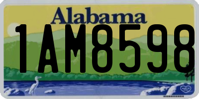 AL license plate 1AM8598