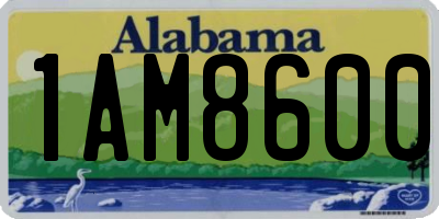 AL license plate 1AM8600