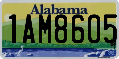 AL license plate 1AM8605
