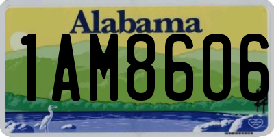 AL license plate 1AM8606