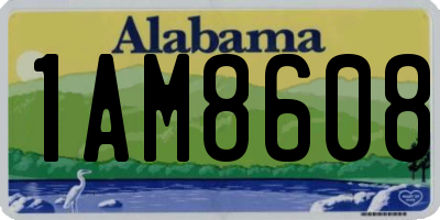 AL license plate 1AM8608