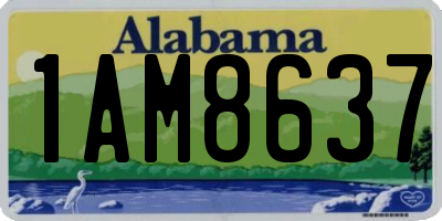 AL license plate 1AM8637