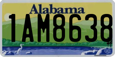 AL license plate 1AM8638