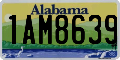 AL license plate 1AM8639