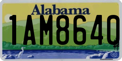 AL license plate 1AM8640
