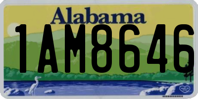 AL license plate 1AM8646