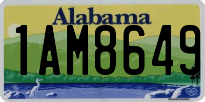 AL license plate 1AM8649