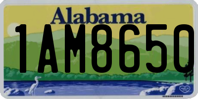 AL license plate 1AM8650